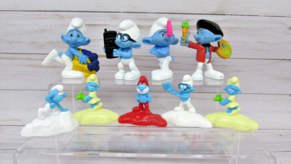 Lot of 9 The Smurfs 2011 McDonalds Happy Meal Toys Peyo Cake Toppers Figurines - Picture 1 of 16